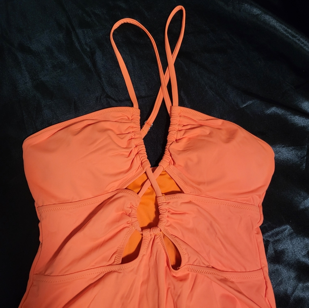 NWOT Fashion Nova Orange Swimsuit L - Picture 4 of 7